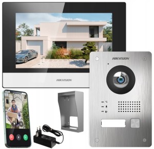 Wideodomofon WiFi HIKVISION DS-KIS703-P 2-żyły Furtka + Brama FullHD