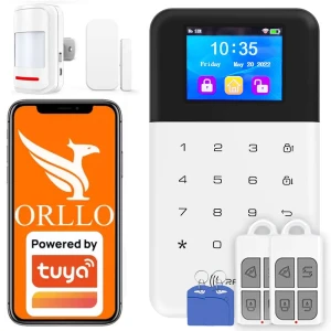 Bezprzewodowy alarm domowy ORLLO na kartę SIM WiFi Syrena Czujnik PIR SMART