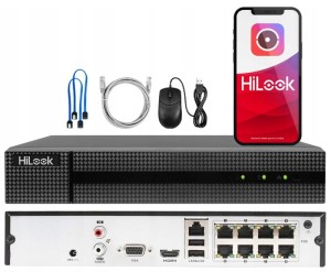 Rejestrator Hikvision NVR-8CH HILOOK 8x PoE do kamer IP do 8MP HiLook